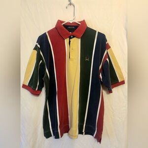 Multicolor Vintage 90’s Tommy Hilfiger, Striped Polo Shirt, Men’s XL
